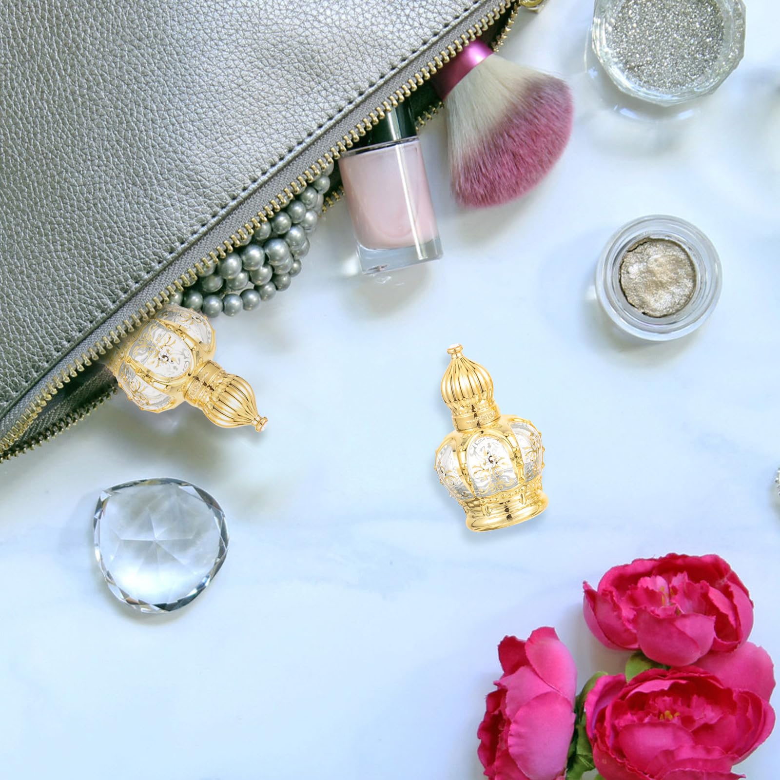 IMIKEYA 20 Pièces Flacon de Parfum Roll-on Rechargeable en Verre 10ml,