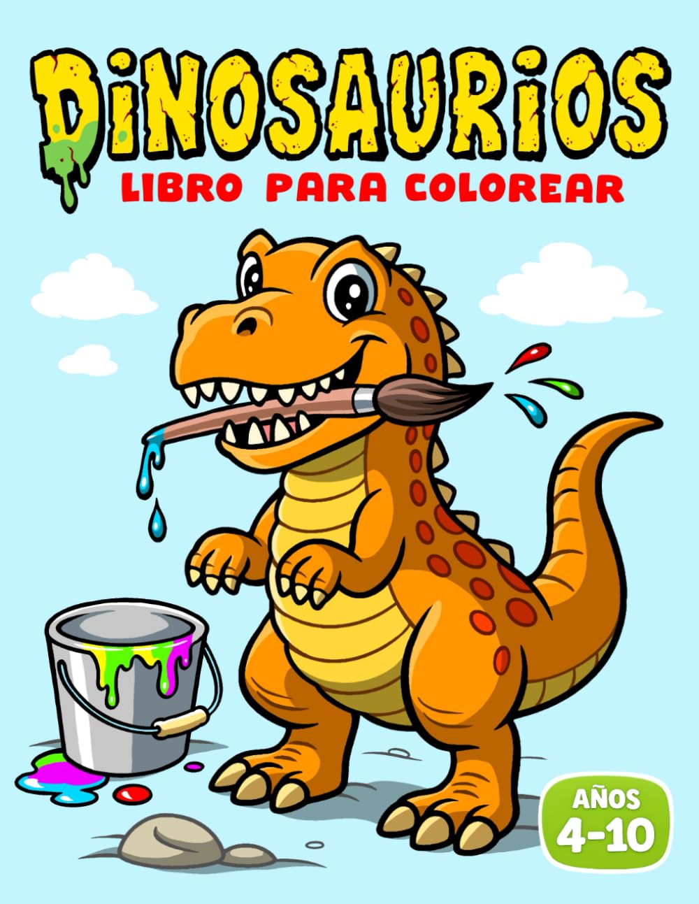 DINOSAURIOS – Libro para colorear: Dibujos para colorear para niños de 4 a 10 años