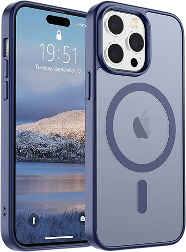 Miniatura 216 de SUPFINE - Funda magnética para iPhone 14 Pro Max (compatible con MagSafe), (protección contra caídas de grado militar de 10 pies), delgada, Negro