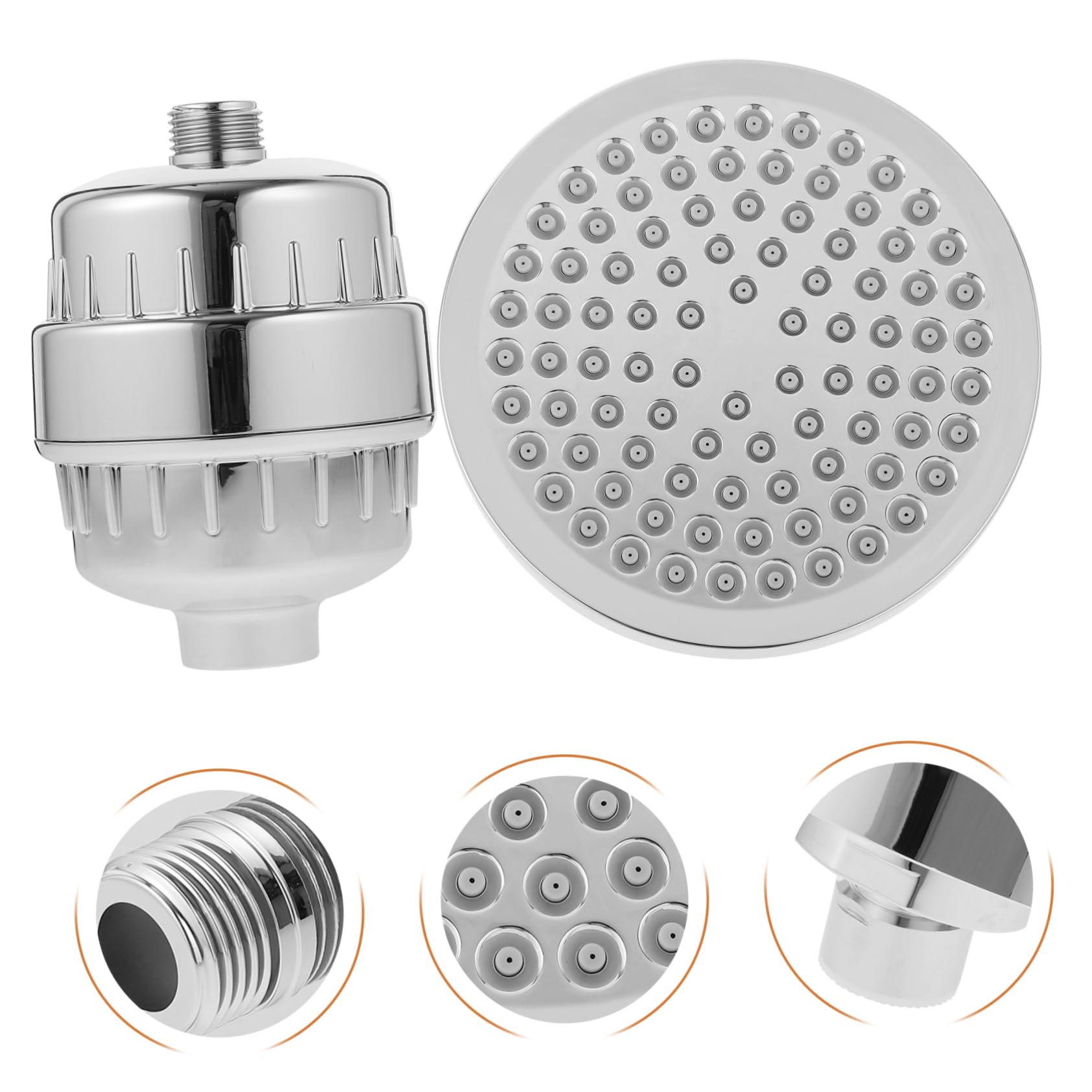 Hemobllo Duschkopf mit Filter Drehbar mit Hartwasserfilter für Wasserqualität -drehung Wasserfilterstufen Komfortables Duscherlebnis