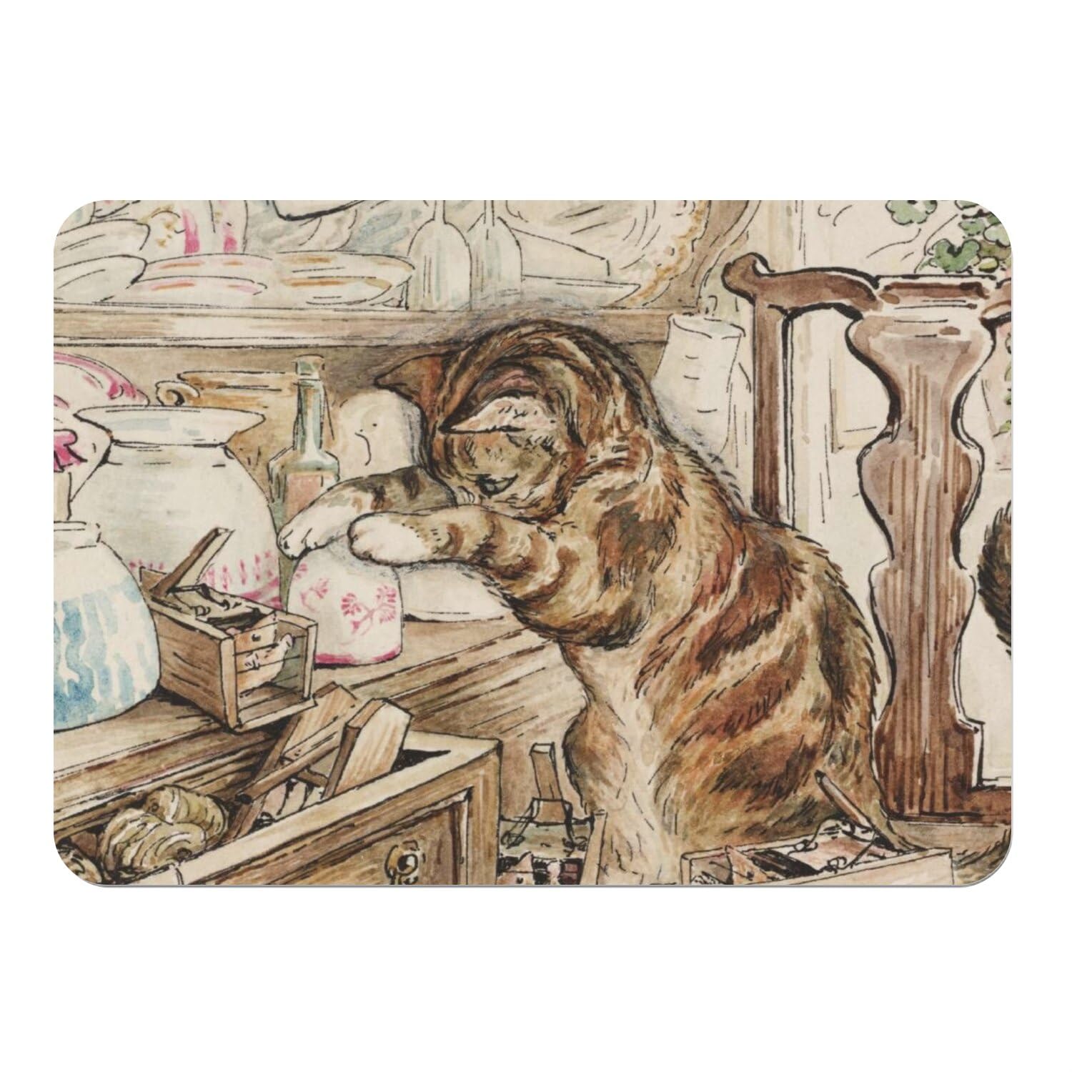 Sets de table chatons Beatrix Potter en liège souple grand format pour repas enfant