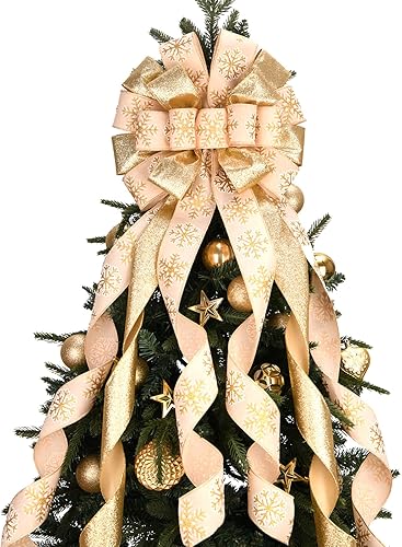 Decoración para árbol de Navidad de 45 x 12 pulgadas, diseño de arpillera a cuadros, lazo rojo y negro con automóvil estampado para árbol de