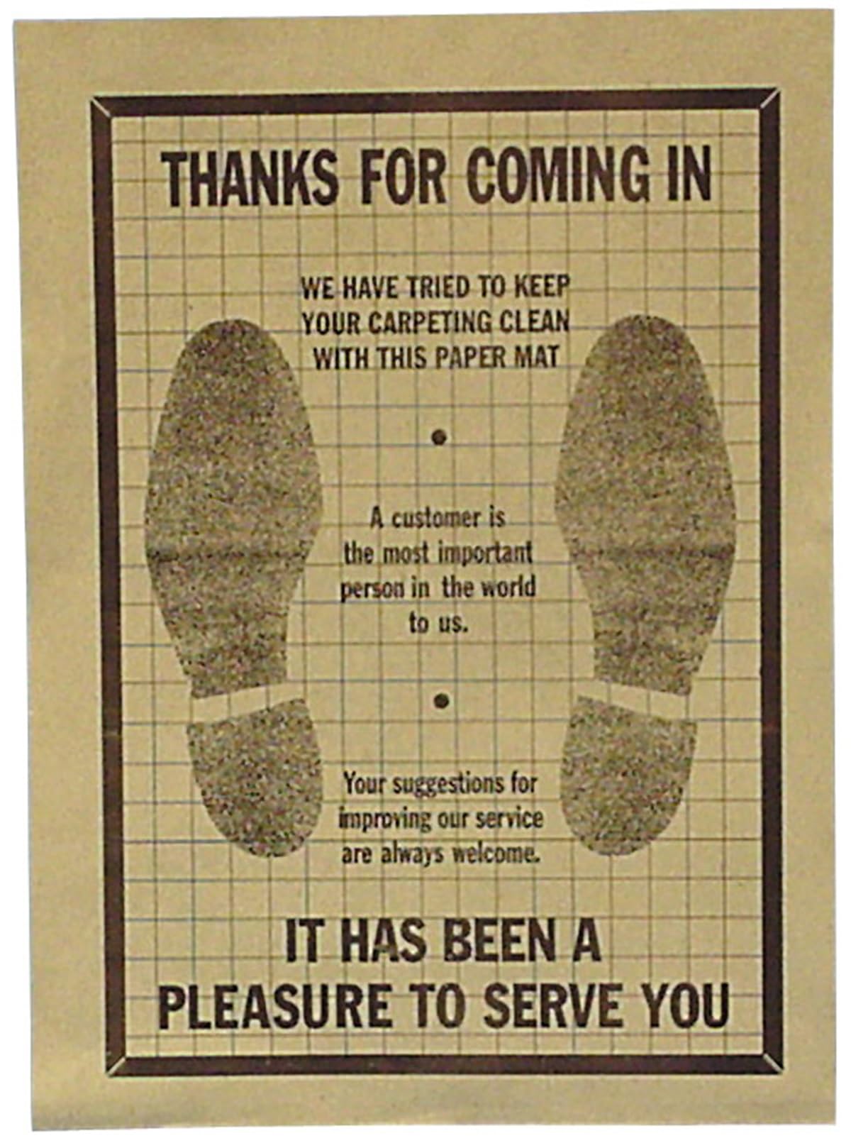 John Dow Industries PFM-500 Paper Disposable Floor Mat (Roll/500)