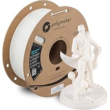 Polymaker ABS Pro 3D Printer Filament 1.75mm, White 1kg Engineering Grade ABS with High Heat Resistance, Durable, Tough, for Functional Parts, Printer Components & Prototypes