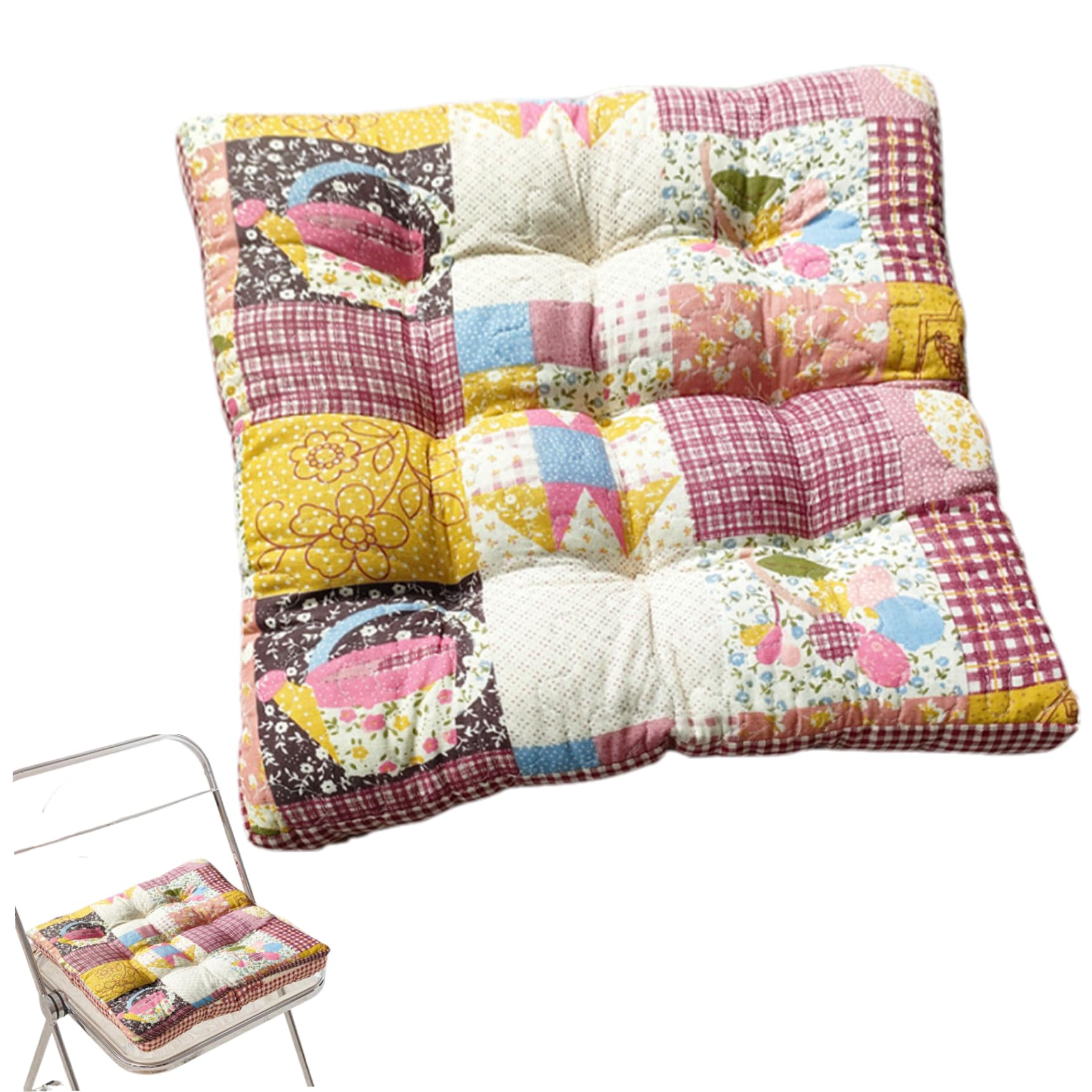 Coussin siège chaise rembourré coton avec sangle de maintien stable