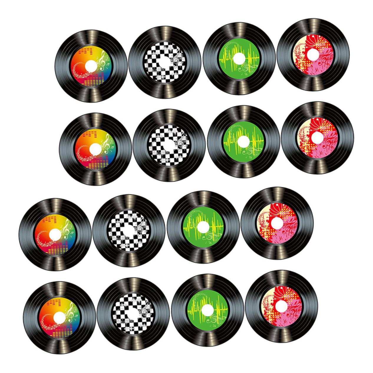 Cabilock 4 Set Di Decorativi Per Porta Da Parete in Vinile Da Parete Espositori Da Parete Per Falsi Estetici Da Parete 16 Pezzi * 4