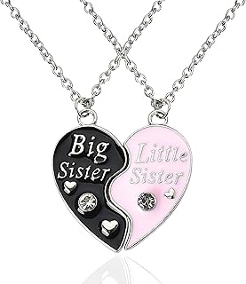 دلاية الأزواج سلسلة الصداقة القلائد والأساور للجنسين والأطفال، دلايات بدون مغناطيس، أفضل هدية للصديقة والصديق في عيد الميلاد والأخت وعيد الحب