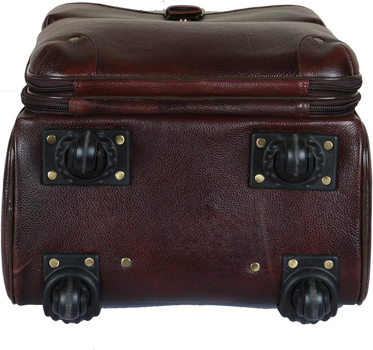 Top Grain Leather Trolley Bag for Travel Suitcase Bag Men and Women Cabin Pilot Trolley Bag (Brown)