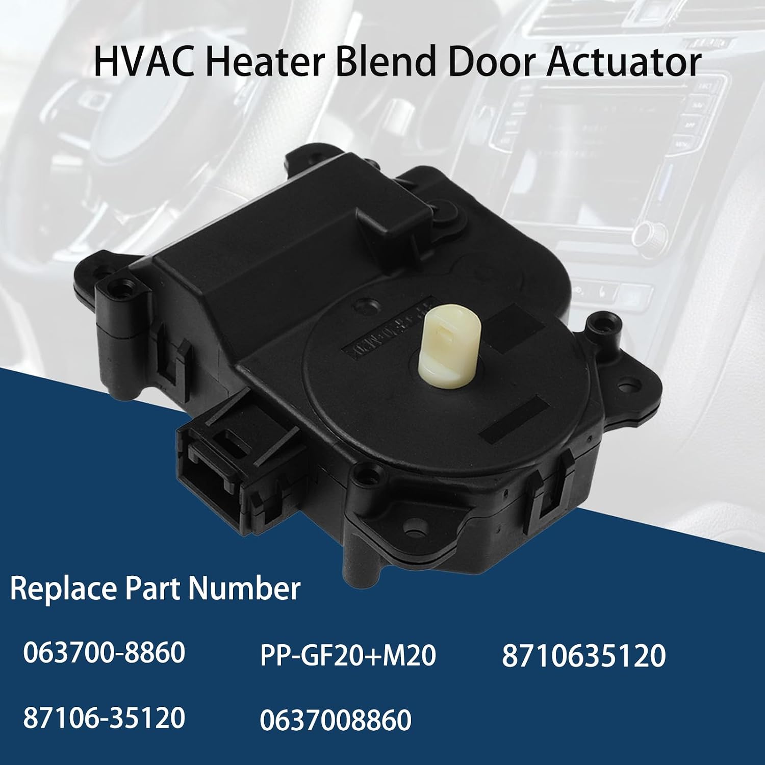 HVAC Blend Air Door Actuator Compatible with 2003-2009 Toyota 4runner Replace# 87106-35120, 8710635120, 063700-8860