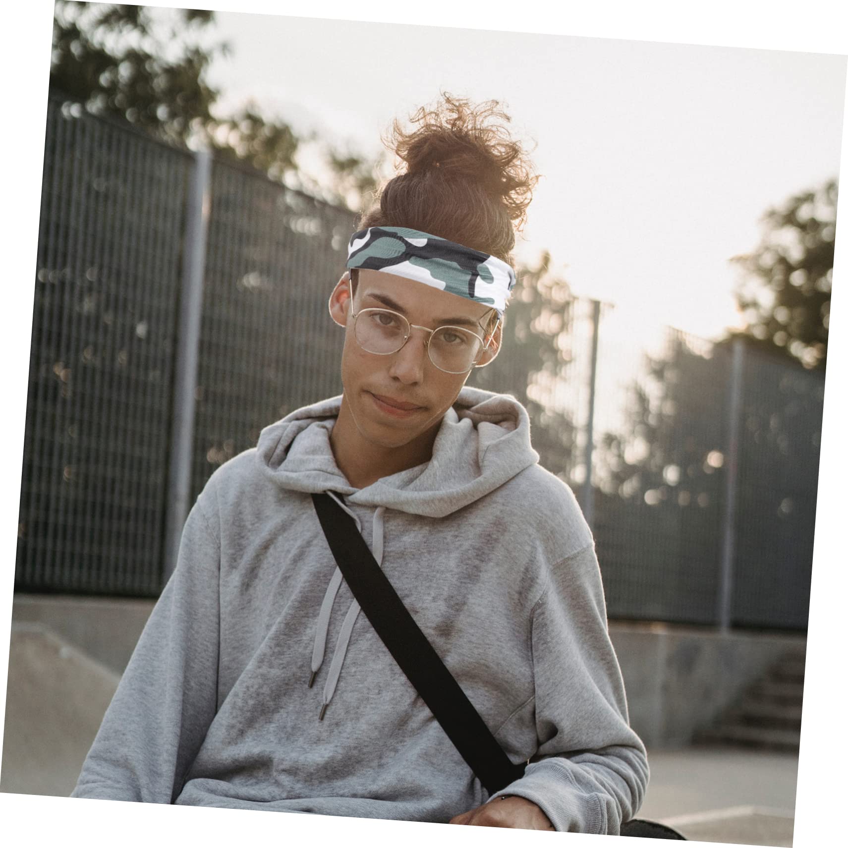 TOYANDONA Sport Stirnbänder Herren Atmungsaktive Schweißband Für Fitness Basketball Und Yoga Elastische rutschfeste Haarbänder Camouflage Und Hohe Schweißabsorption Und