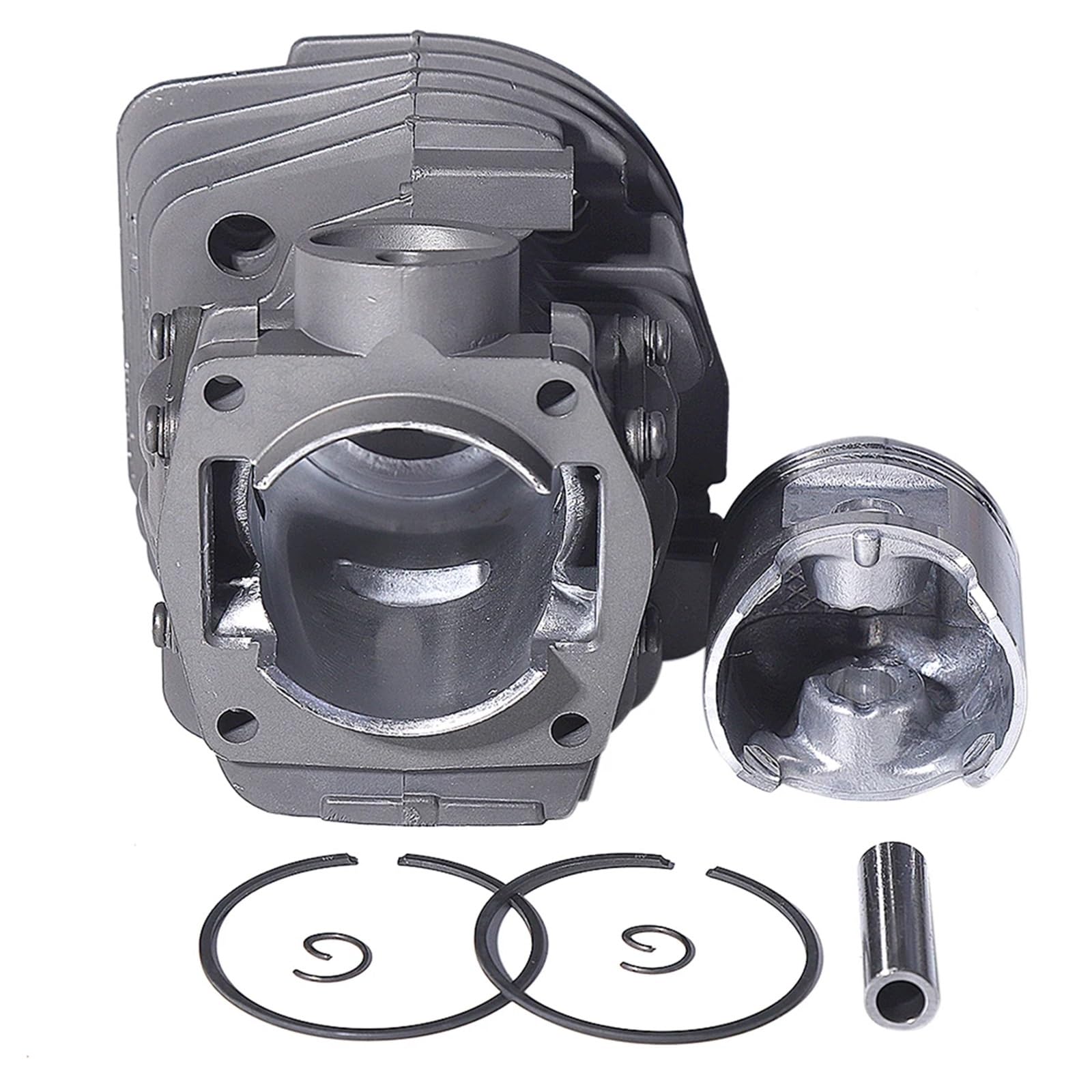 Kit de filtro de aire de silenciador de escape de pistón de cilindro de 45 mm apto for repuestos de motosierra de gasolina h-u-s-q-v-a-r-n=a 353 346XP 350