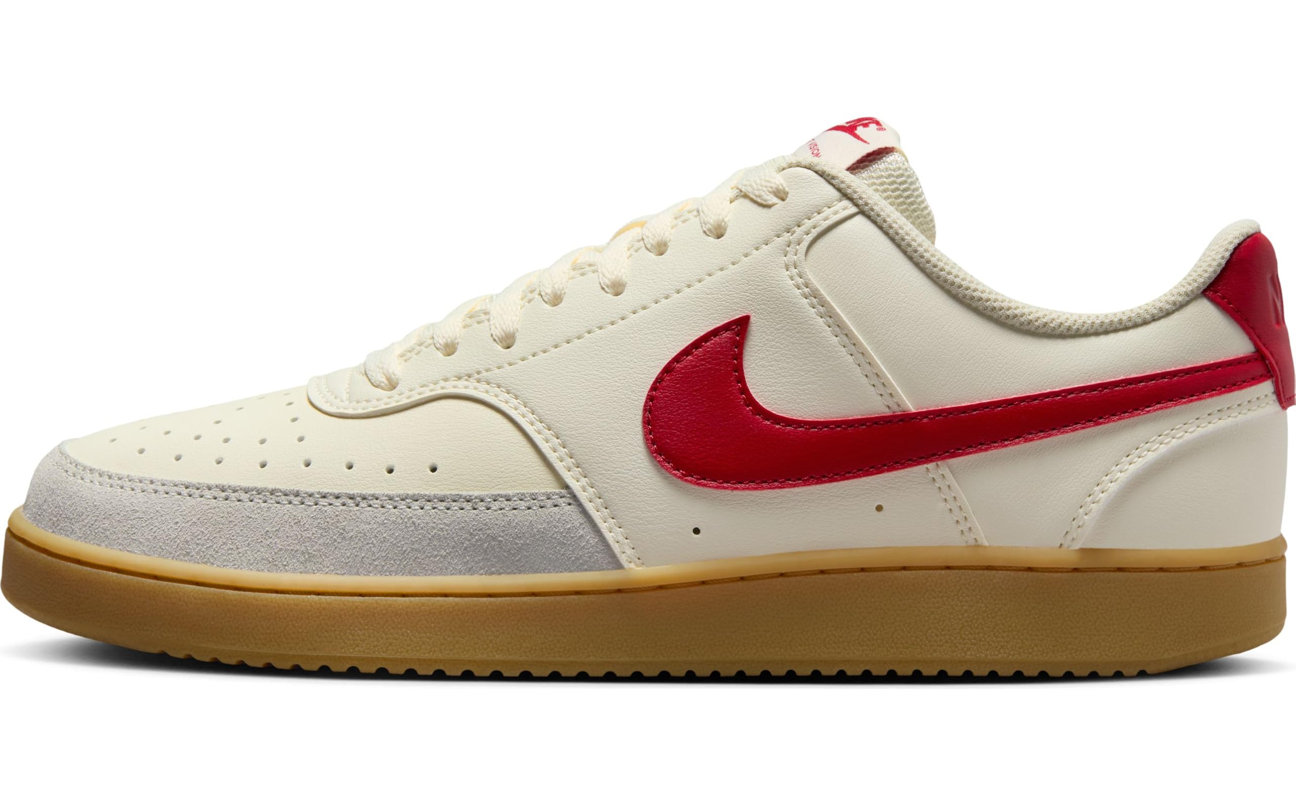 Nike Herren Court Vision Low Herrenschuh Schuh, Soft Pearl/Gym Red-Gum Light Brown, 44 EU