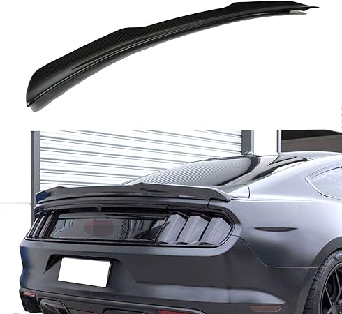 Amazon マスタング Mustang カーボン製 トランク スポイラー リア ウイング リアスポイラー エアロパーツ For フォード マスタング Ford Mustang Coupe クーペ 15 19に適用 リアル カーボン製 Carbon Fiber 炭素繊維 リアスポイラー 車 バイク