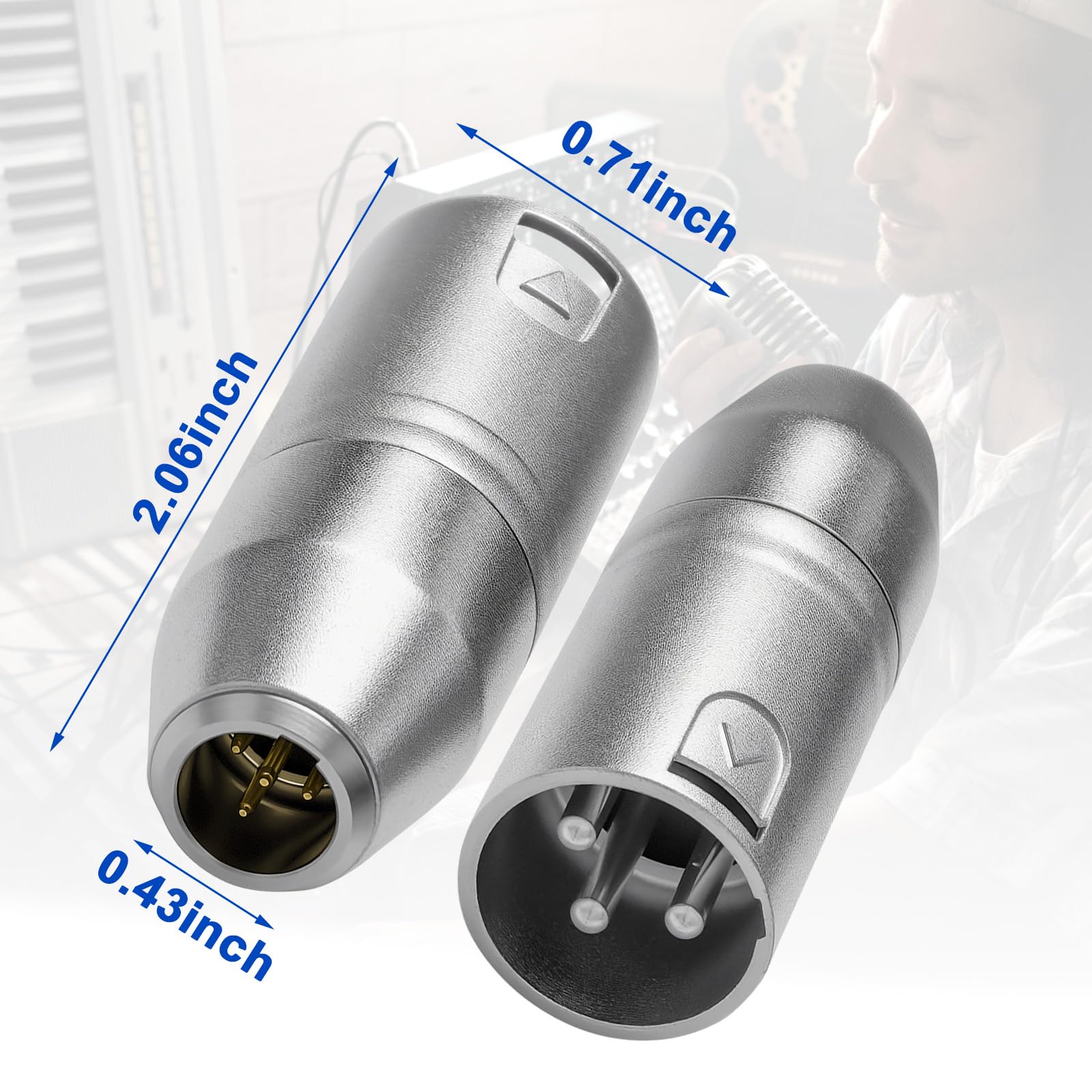 Amazon.co.jp: 4ピンミニXLRコネクタ、TA4F 4ピンオス→XLR 3ピンオス