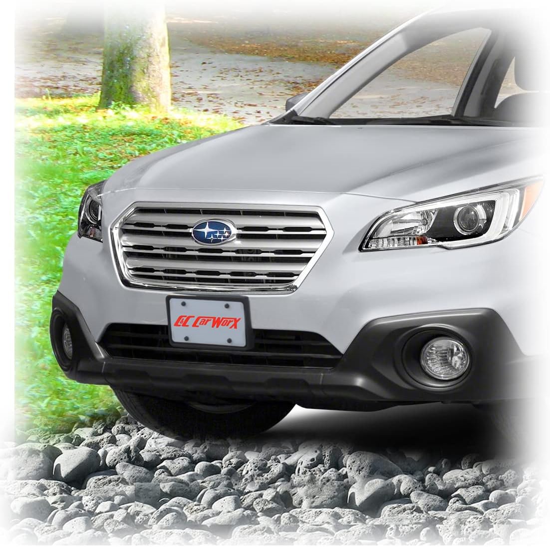 C&C Car Worx OW-15-FP Front License Plate Frame Bracket Mount Compatible with 2015-2016-2017 Subaru Outback Wagon