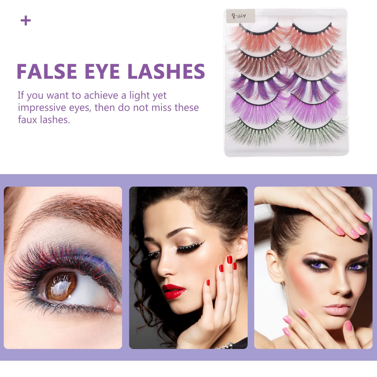 Housoutil 25paare Bunte Fake Eyelashes Für Cosplay Und Partys Leichte Wiederverwendbare Wimpern Für Natürlichen Look Und Vielseitige Anlässe Wie Halloween Fotoshootings Und Mehr
