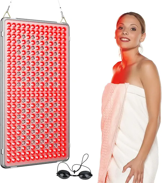 Lámpara de Luz Roja Profey - Panel LED 338 para Rostro y Cuerpo con Temporizador