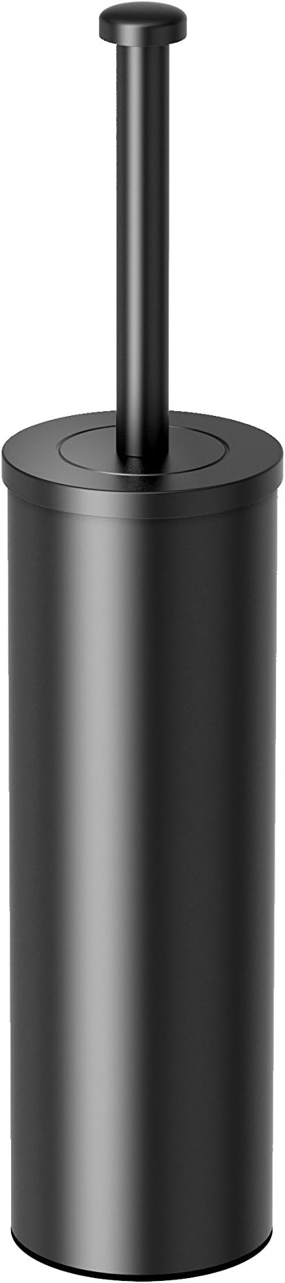 1481MX Latitude II Round Toilet Brush and Holder, Freestanding Bathroom Toilet Brush Set, Matte Black