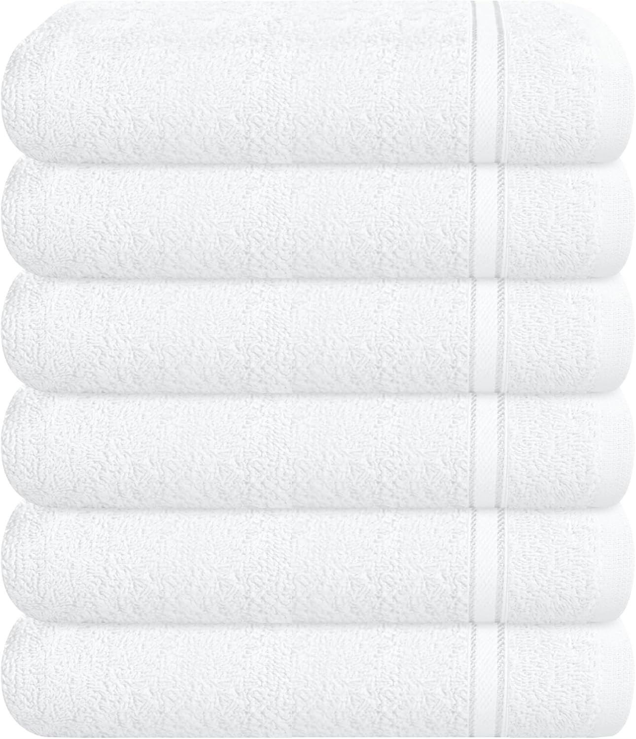 Wovenwonder White 6 Pack Luxury 800Gsm Face Cloth Flannels 100% Egyptian Cotton Super Soft Feel Fingertip Towels Hotel Quality Washcloth For Gym, Spa, Saloon (, Face Towels 6 Pack)