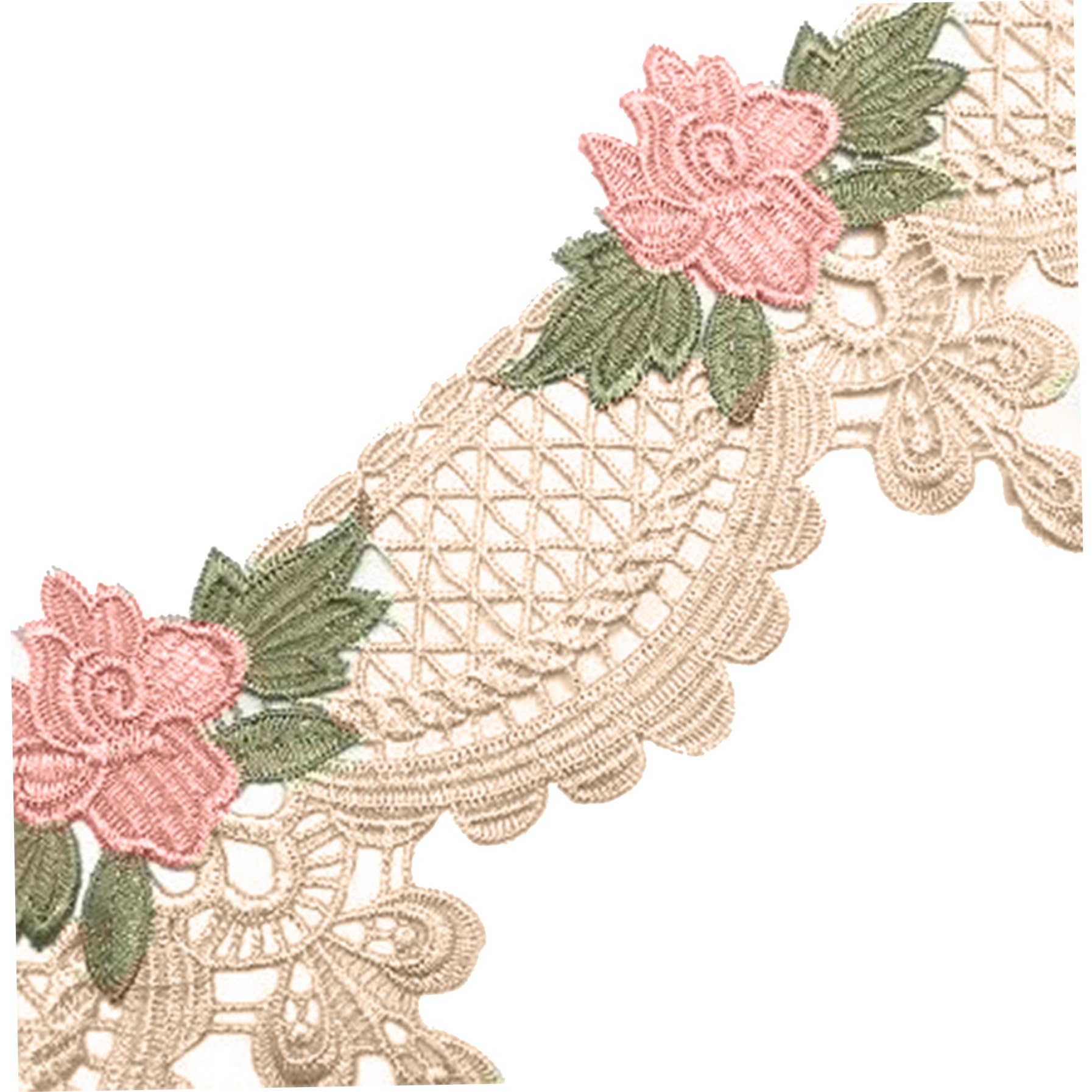 15 Yards Embroidered Lace Trim, 3.5cm Cuttable Ribbon for DIY Crafts