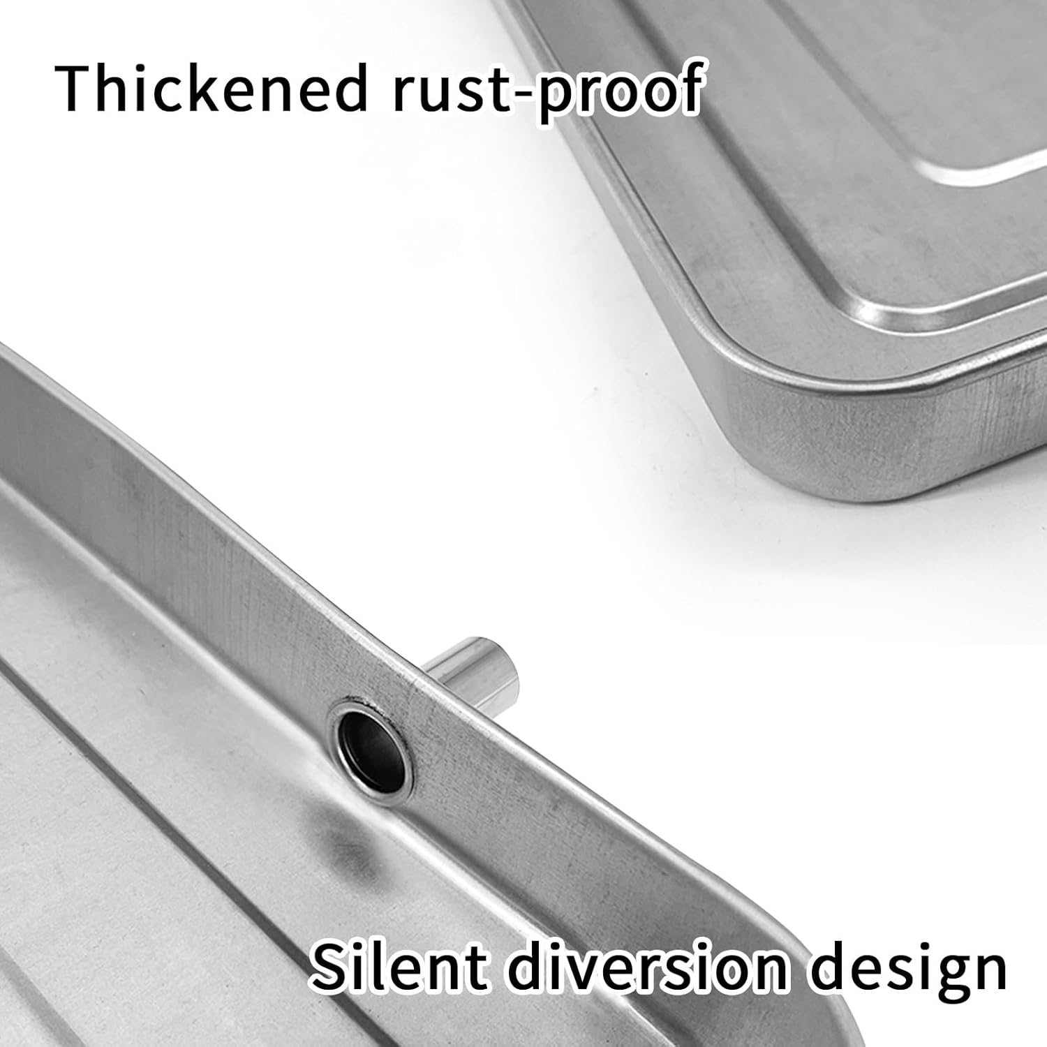 Universal Stainless Steel AC Drip Pan - Outdoor Water Collection Cushion for Window & Mini Split Units (93x44cm/37x17in) - Durable Drainage Solution