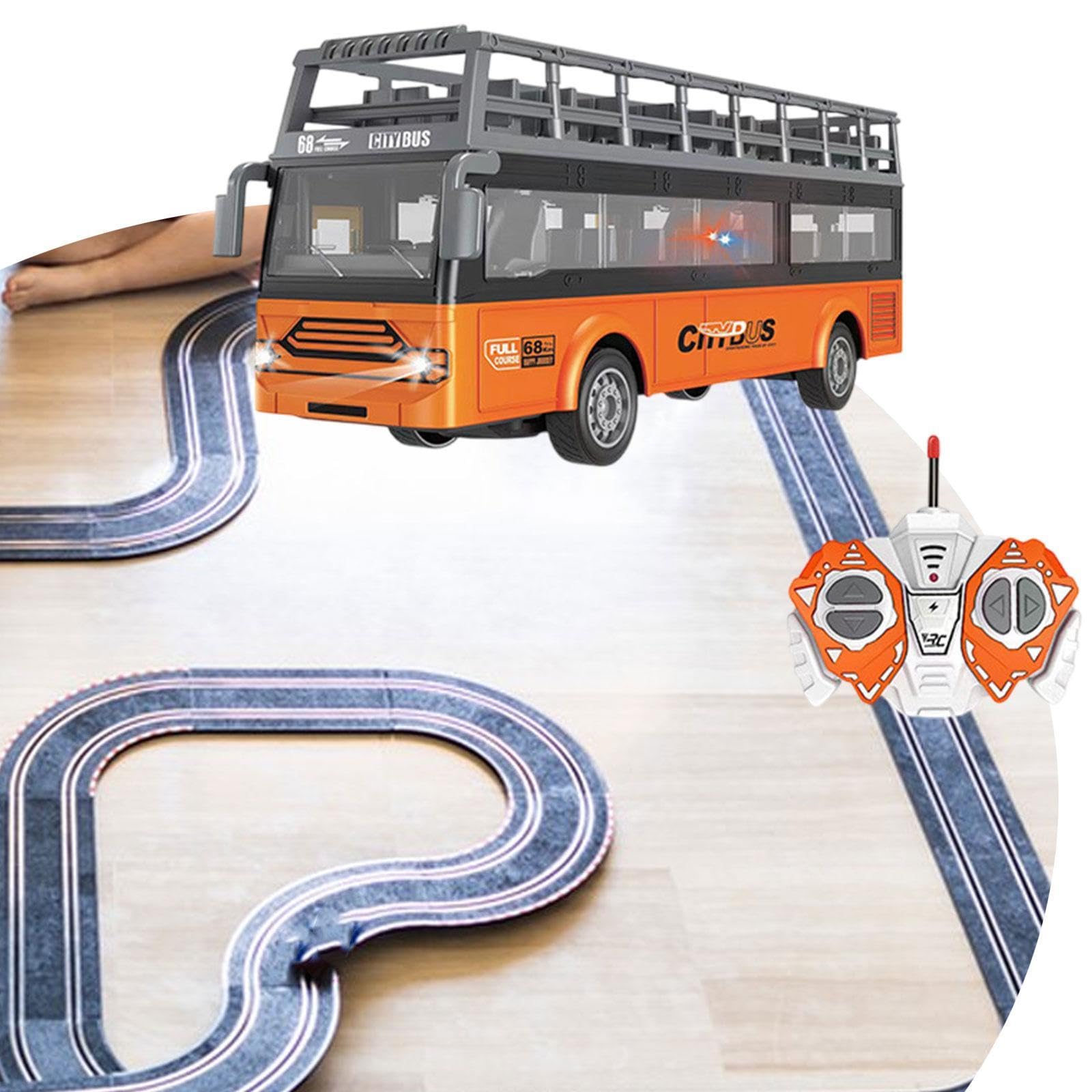 Modelo de Autobús Urbano, Autobús Escolar de Juguete, Escala 1/30, Regalos, Modelo de Camión Clásico con Luces Y Neumáticos Realistas, Autobús de Dos Pisos B