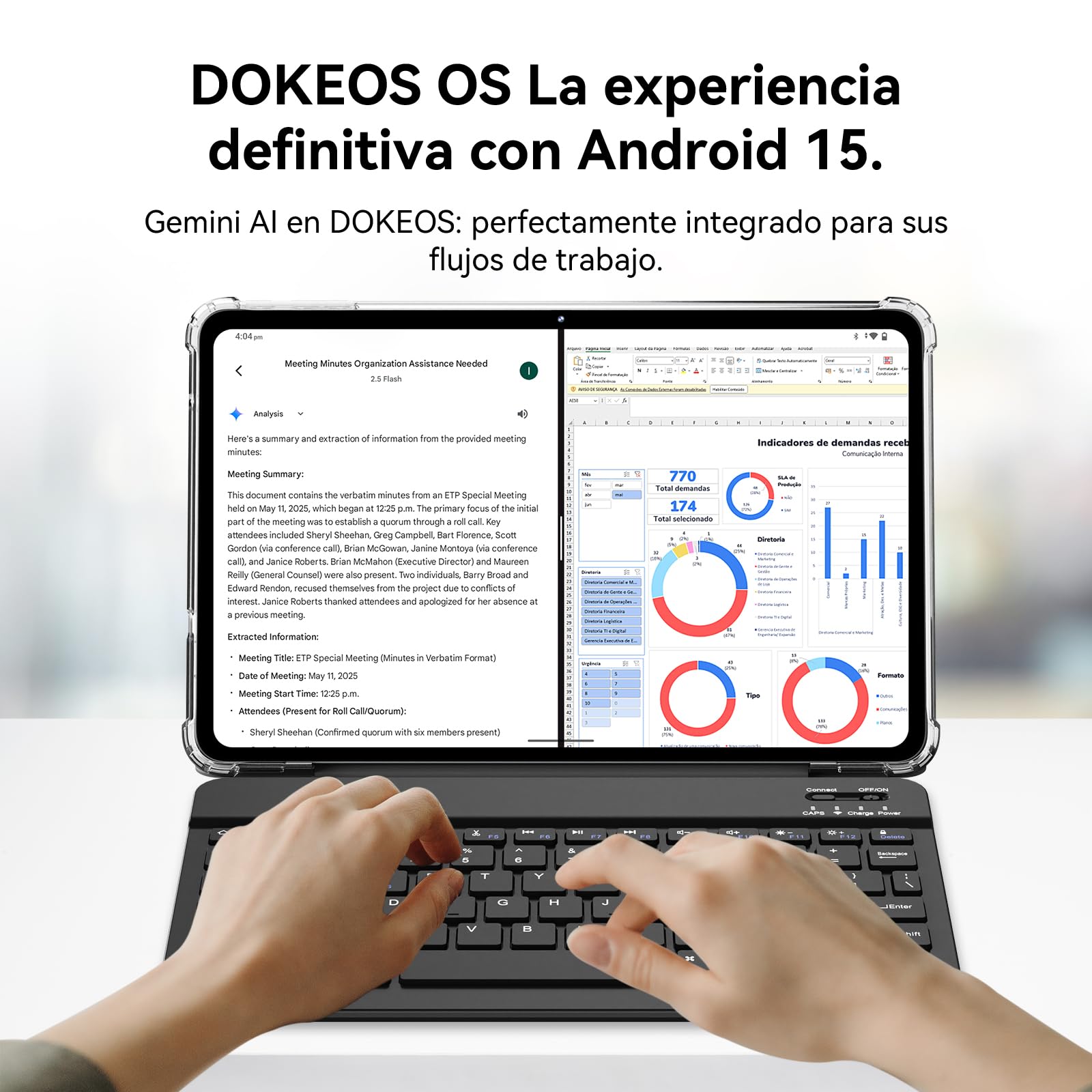 Blackview Mega2 Tableta de 12 Pulgadas Android 15, 24 GB RAM+128 GB ROM, Tableta Gaming FHD 2K de 120HZ con Teclado, ratón, lápiz y Auriculares, 4G LTE+5G WiFi, 9000 mAh, WideVine L1, Gris