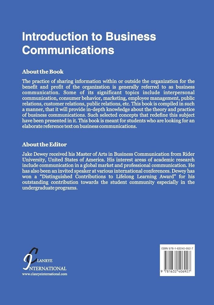 Introduction to Business Communications: 9781632406927