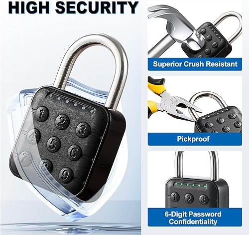 Miniatura 5 de Cerradura de combinación para casillero, candado inteligente con código TUYA App Control, entrada sin llave para armarios de gimnasio, puertas,