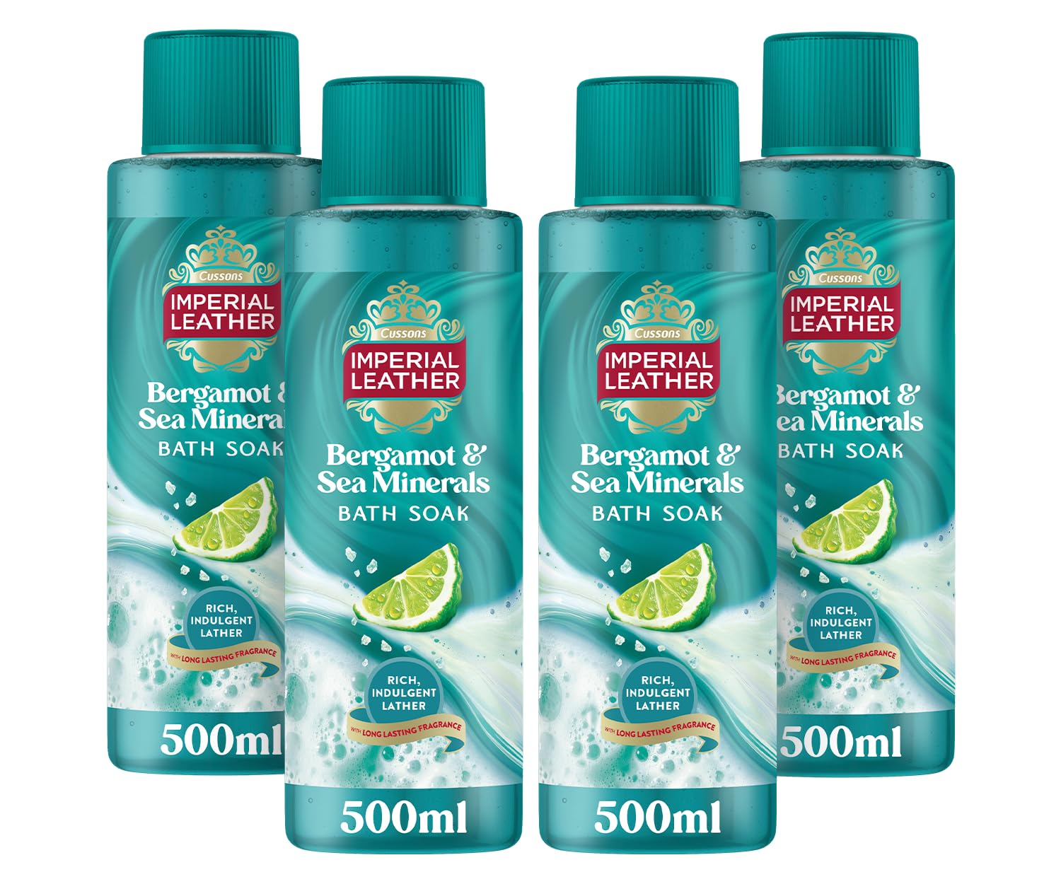 Imperial Leather Pampering Bath Soak, Mallow and Rose Milk, Rich and Creamy Bubble Bath, Gentle Skin Care, Bulk Buy, Pack of 4 x 500 ml — view 6