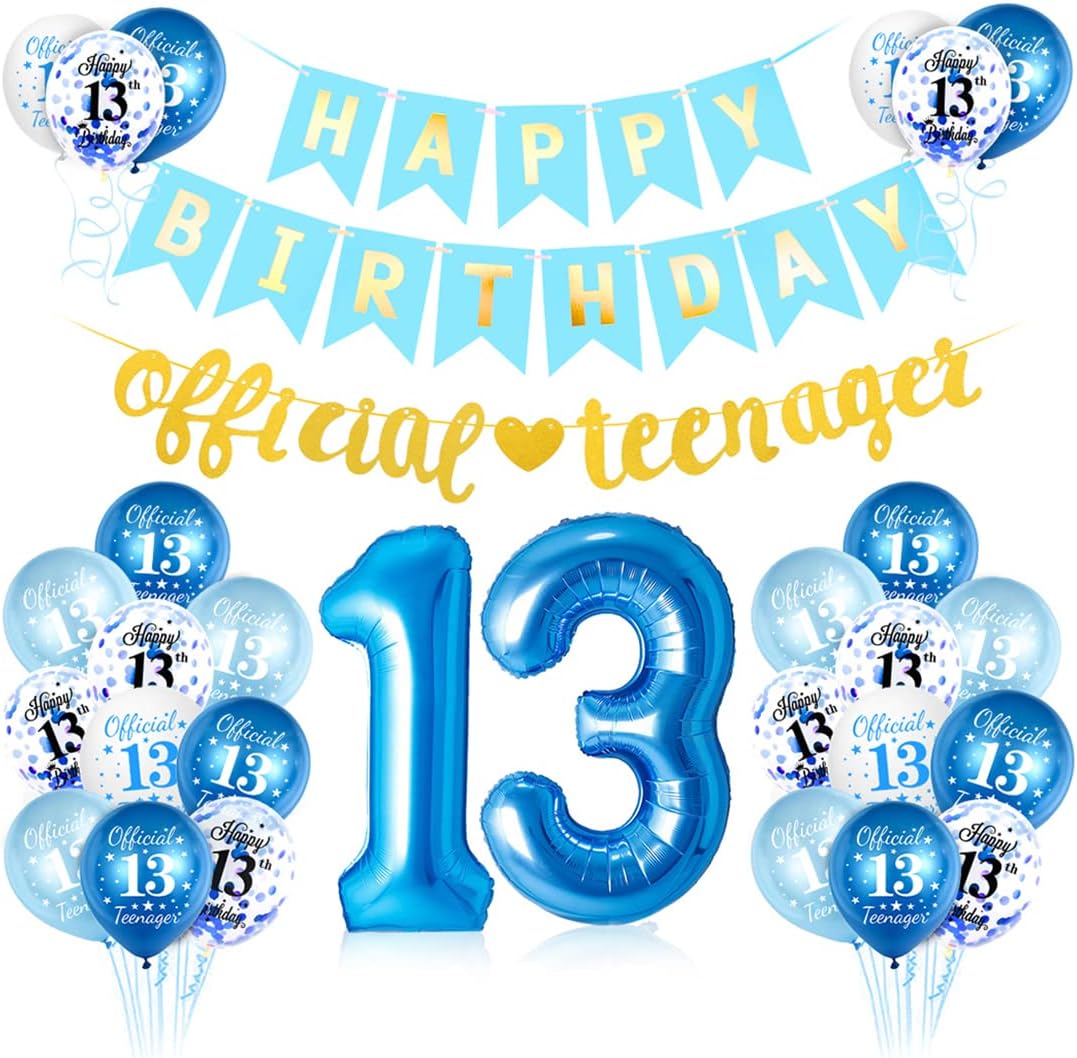 13. Geburtstag Mädchen Was Machen Bluelves 13. Geburtstag Deko Blau, 13. Geburtstagsdeko Luftballons, 13