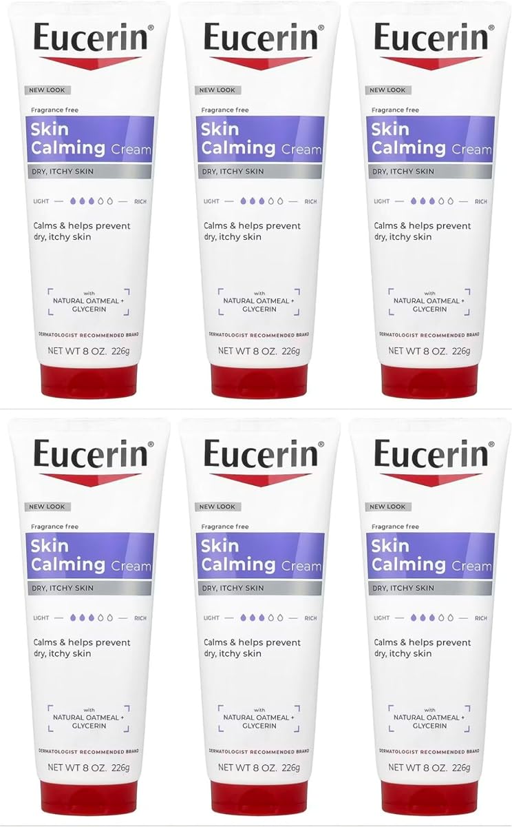 Creme Skin Calming 8 Ounce Tube (Fragrance-Free) (236ml) (Pack of 6)