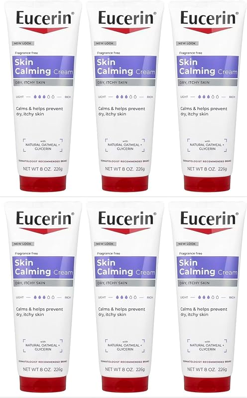 Creme Skin Calming 8 Ounce Tube (Fragrance-Free) (236ml) (Pack of 6)