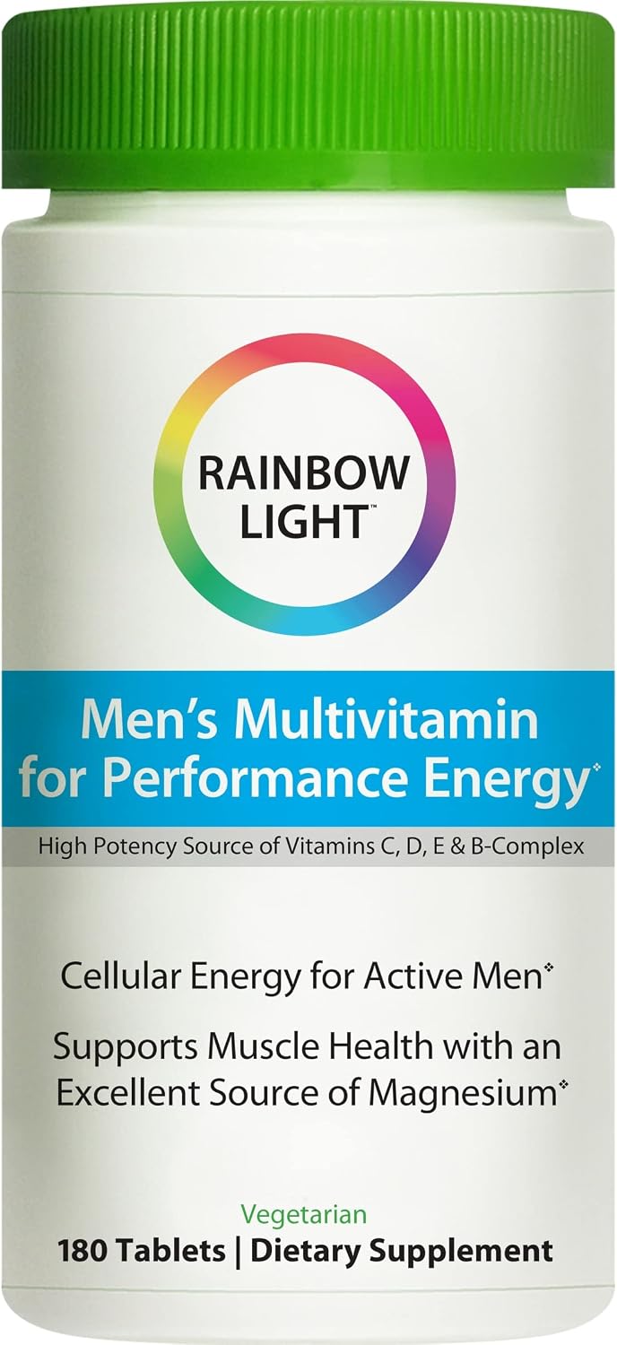 Rainbow Light Performance Energy For Men Multivitamin Tablets, 180 Count (Package May Vary)