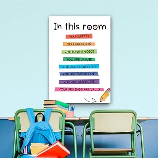 Ushiro Personalized In This Classroom You Belong Here Poster, In This Classroom Poster Canvas Without Stand, Back To School Gift For Students, Teacher Day Gifts For Teacher From Students