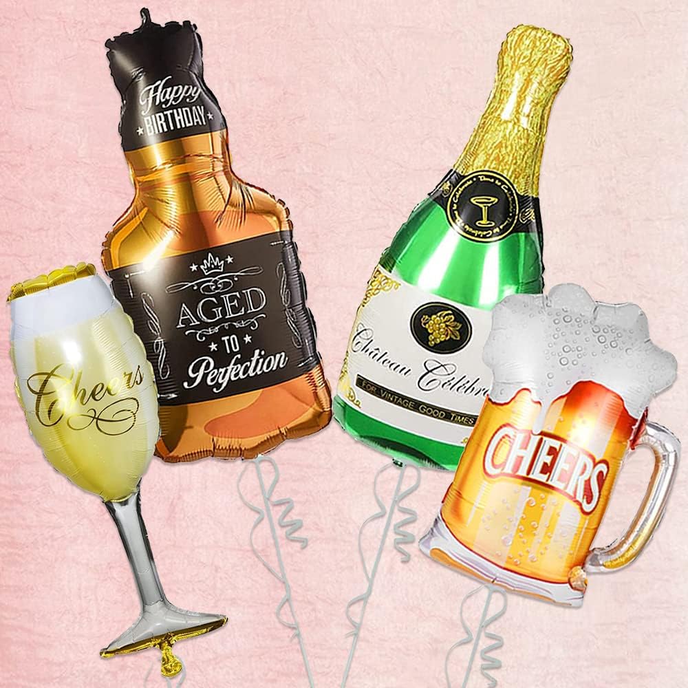 Party Propz Large Champagne Balloon Combo Beer Balloon