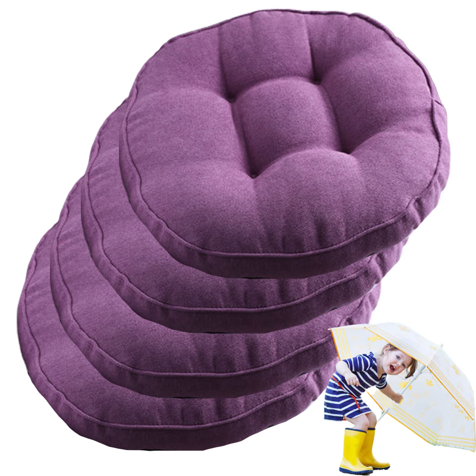 Almohadas redondas de terciopelo, suaves para sala de estar, dormitorio, sofá y silla, juego de 4 unidades, almohadas de suelo acogedoras para decoración del hogar