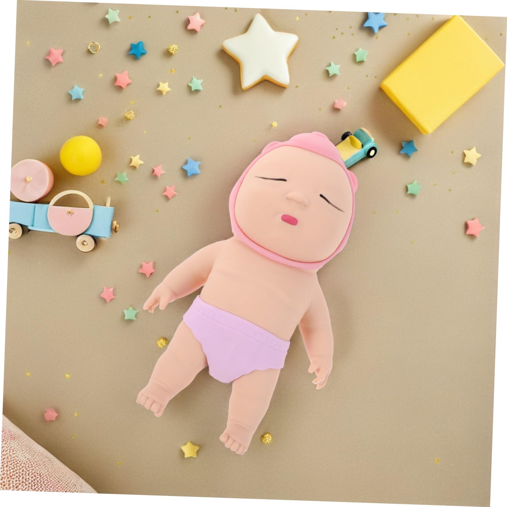 WOONEKY Anti-Stress TPR Souple Extensible Portable pour Garçon Fille et Fidget et Relaxant pour Bureau et Fête