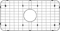 Serene Valley Sink Bottom Grid 24-1/8" x 12-5/8" Centered Drain Protector, 1-1/2" Corner Radius, Premium 304 Stainless Steel NLW2412C