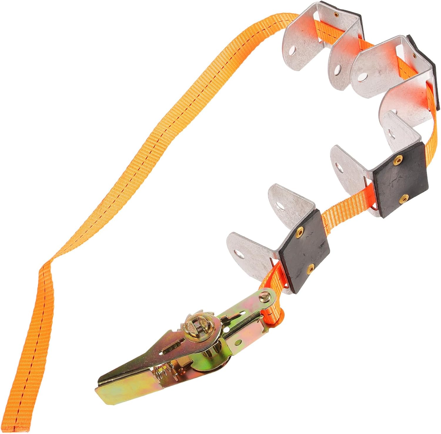 Tree Support Straps Galvanized Iron Tree Stake Holders Adjustable Diameter 4pcs 52mm Wide Cups 25x1m Fixing Strap