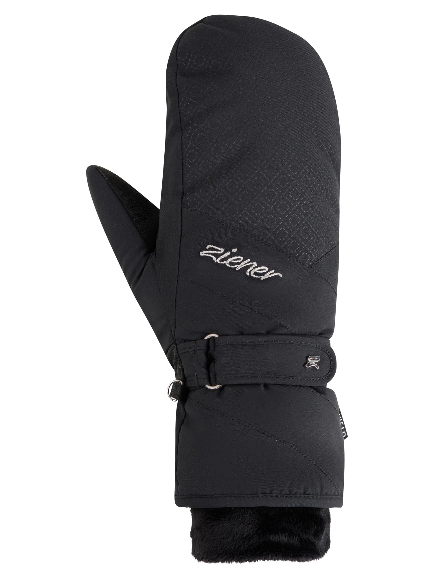 Ziener Damen KENDRIA-Z Ski-Fäustling/Wintersport | wasserdicht, Primaloft, warm, Black, 7,5