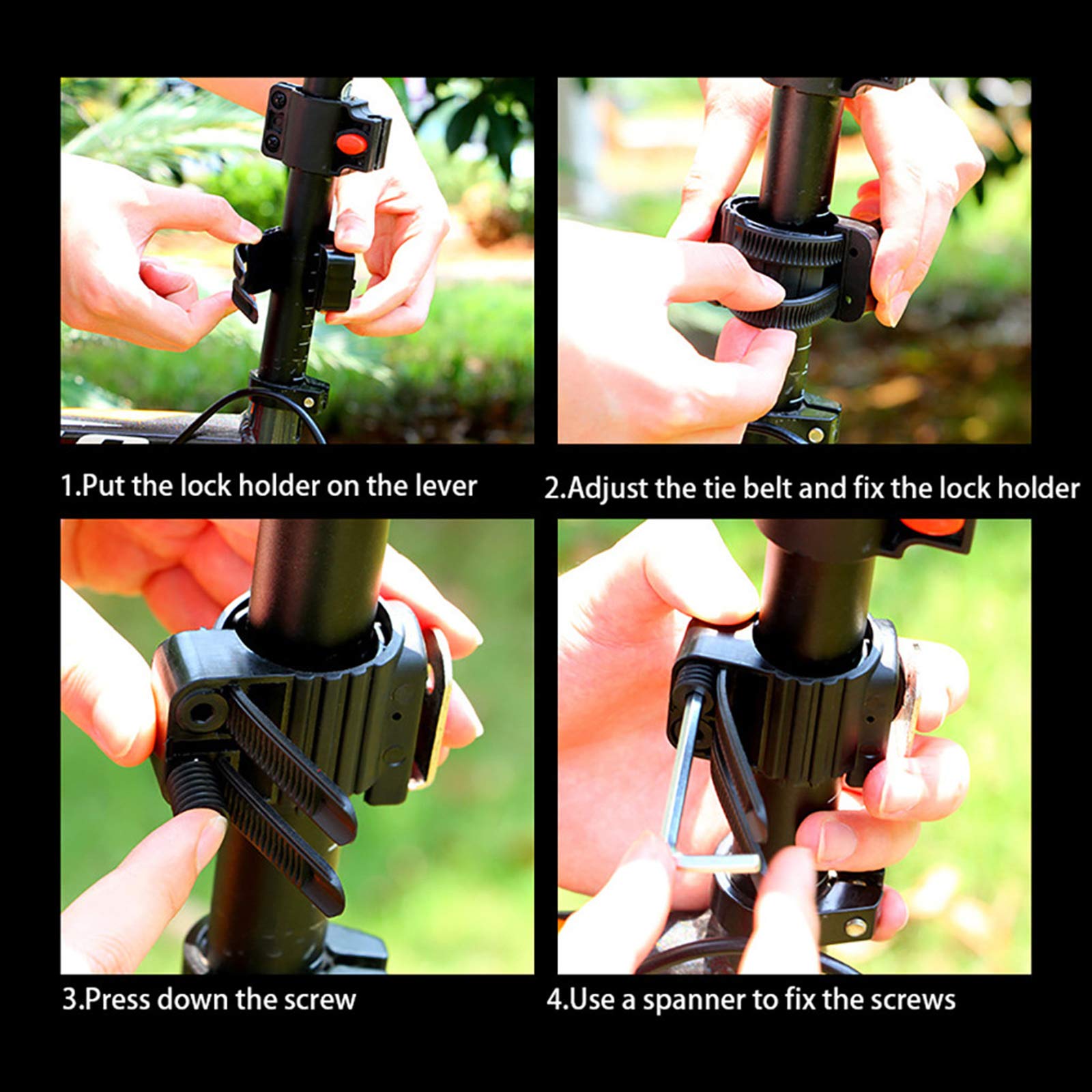 Verrou Antivol de Vélo de Montagne Pliable, Mini-Serrure en Alliage à Haute Résistance,