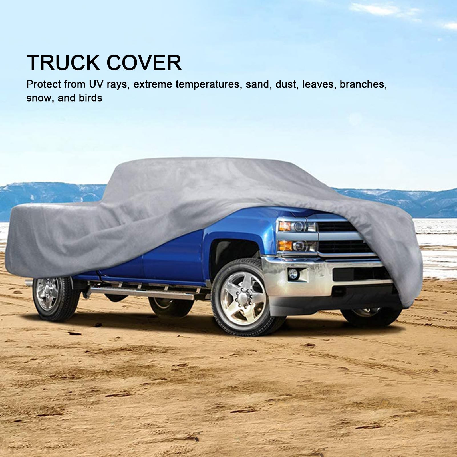Cubierta Impermeable para Camiones al Aire Libre, Cubierta Universal Completa Resistente a la Intemperie para camionetas