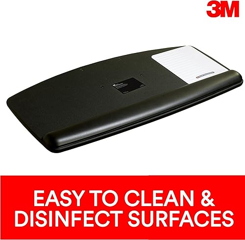 Miniatura 6 de Bandeja 3M de fácil regulación para teclado de computadora, bandeja estándar, Negro