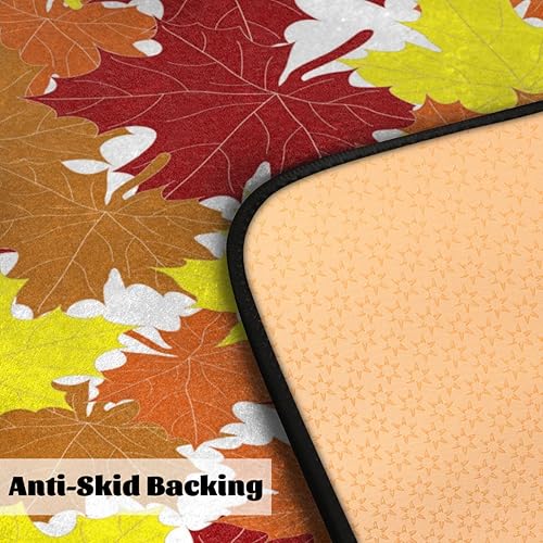 Miniatura 4 de Watercolor Maple Leaf Kitchen Rugs Non Slip Absorbent Kitchen Mat Washable Rug 39 x 20 Inch Suitable for Entrance Bedroom Living Room Dining Room