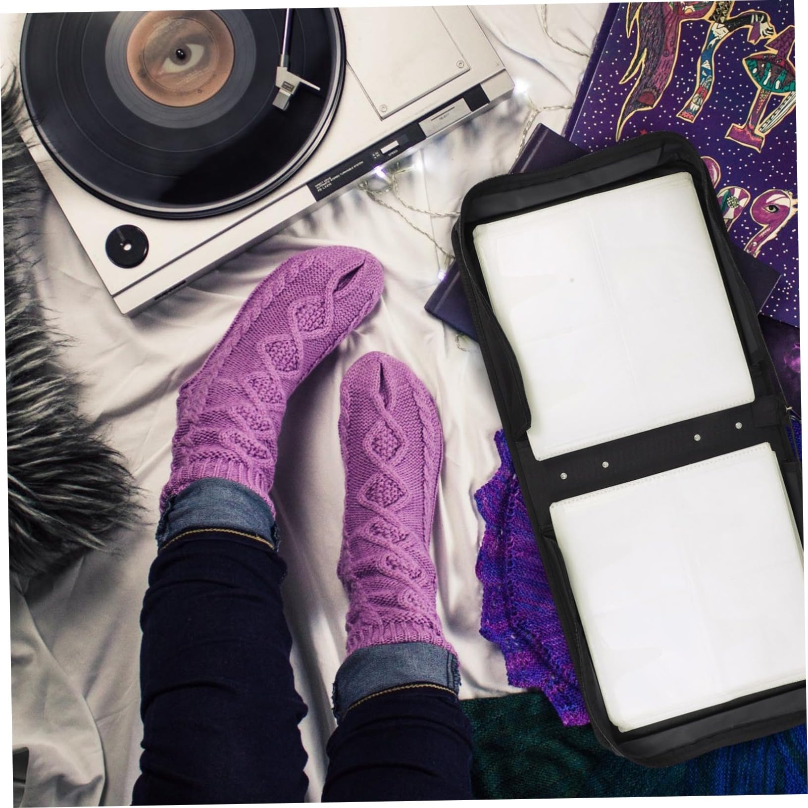 Alipis Capacity CD Dvd Storage Bag Organizer Oxford Cloth Case Efficient Disc Protection Zipper Closure Portable Holder for Home and Travel Use