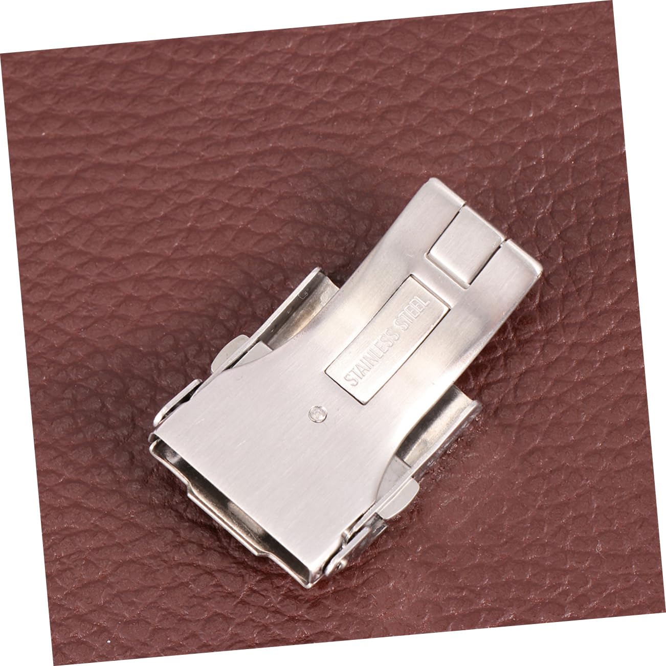 PRETYZOOM 1pc Stainless Steel Watch Band Buckle Clasp Sturdy Connection for Steel Watchbands Elegant Design Easy Installation Silver Finish for Wrist Watch Accessories