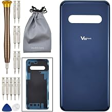 Glass Battery Door Adhesive has on The Case, Pre-Install Replacement for LG V60 ThinQ 5G Classy Blue LM-V600
