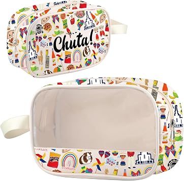 Ecuador Clear Makeup Bag Ecuadorian Chuta Gifts Ecuatoriano Souvenir Gifts Ecuatorianas Clear Cosmetic Bag South America Gifts Chuta clear2